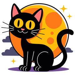 Cute Halloween Cat SVG For Cricut & Silhouette Files for Stickers, Invitations, Cricut Crafts, Cards, Crafts, Party Decor, Printables & Invitations

