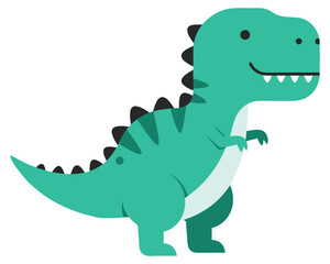 Fun and Playful Cartoon Rex Dinosaur for Childhood Imagination and Creative Activities