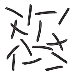 A timeless snack in visual form – French fries silhouette composed in balanced French fries vector – French fries illustration

