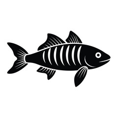 Bonefish silhouettevector on white background