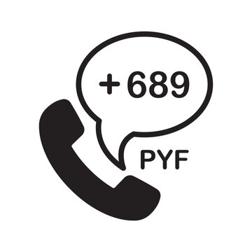 French Polynesia Phone Number Icon | Dialing Code