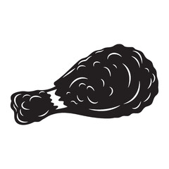 Southern charm in simple strokes – Fried chicken silhouette built with rustic Fried chicken vector – Fried chicken illustration

