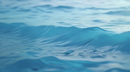 A photo realistic scene portrays a blue gradient where the color subtly shifts, reminiscent of a clear ocean.