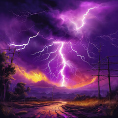 Electric Storm in Complementary Colors Style Soundscape Composition