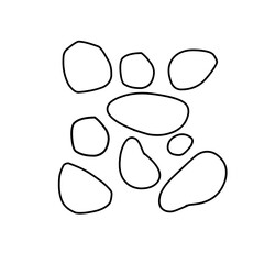 Step stone outline vector 
