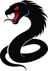 Fototapeta premium A striking collection of stylized snake illustrations