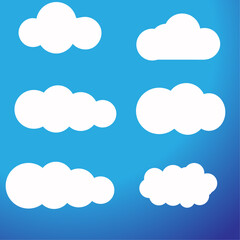 Cloud icon vector, simple flat illustration and design