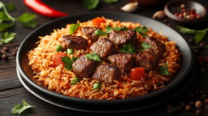 Meat and Rice Plate.