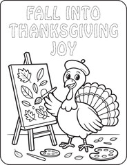 05 Bold and Easy Thanksgiving for coloring pages