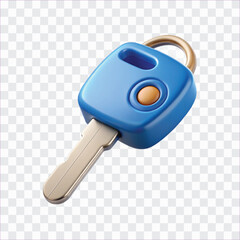 3D Car Key Icon | Vehicle Access, Auto Lock Remote, Transportation Security Symbol