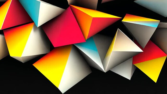 Abstract geometric shapes in vibrant colors (1)