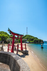 岩子島厳島神社の大鳥居　広島県尾道市