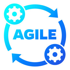 Agile development method line icon