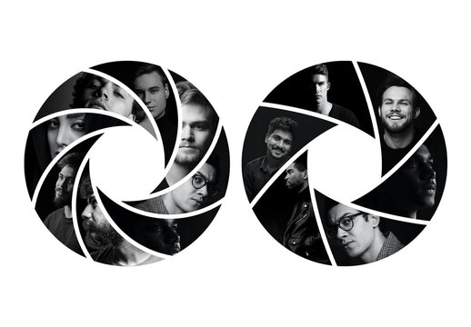 Photo Collage Camera Lens Frame Effect