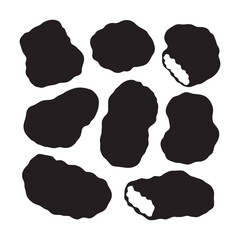 Bite-sized favorites on paper – Nuggets silhouette shaped into minimal Nuggets vector – Nuggets illustration

