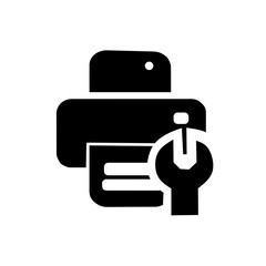 printer icon on square internet button