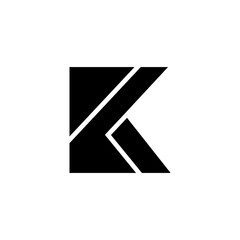 K letter logo with minimalist and modern typography design