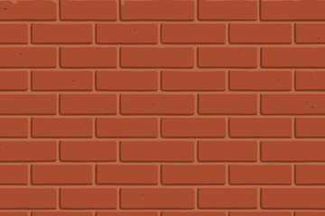 Obraz premium Seamless Red Brick Wall Pattern Background. Realistic Modern Flat Vector Illustration. Construction Material Texture. Urban Architecture. Masonry Design. Building Facade. Decorative Surface
