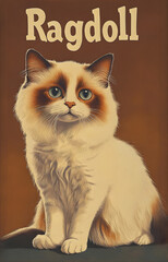 Ragdoll Cat Print Wall Art, Ragdoll Cat Wall Hanging Home Decoration, Ragdoll Cat Poster