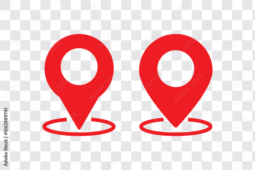 Poster set of location pin icons. map marker pointer symbols, gps location. navigation map, location naviga