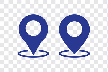 Set of location pin icons. Map marker pointer symbols, GPS location. Navigation map, location navigation icon, geo location point. Vector.