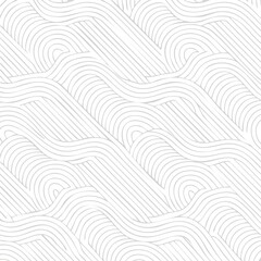 White wavy lines pattern on a light gray background abstract