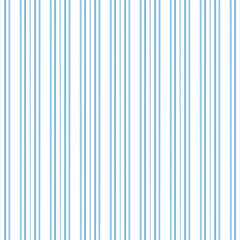 Seamless pattern of thin light blue vertical stripes on white background vector