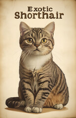Exotic Shorthair Cat Print Wall Art, Exotic Shorthair Cat Wall Hanging Home Decoration, Exotic Shorthair Cat Poster