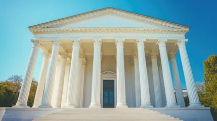 Fototapeta premium The Majestic Temple of Theseus: A Symbol of Classical Architecture
