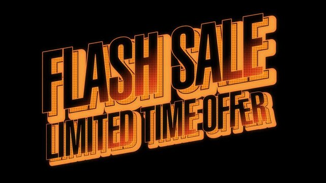 Hot flash sale banner in comic pop art style. Sale background banner with bright modern animation typography. Banner with limited time special deal offer. - Powered by Adobe