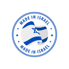 Israel - Nation Label Icon. Country Flag Sticker. Vector illustration.