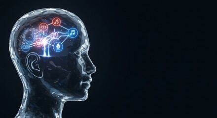 Obraz premium Human Brain Neural Network Exploring Connections and Cognitive Processes
