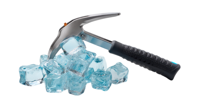 Hammer and nails with technology and electric cables background