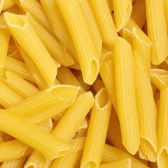 Penne Pasta Background with Food Texture, and Italian Cuisine.