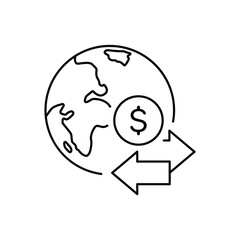Capitalism icon vector outline logo sign