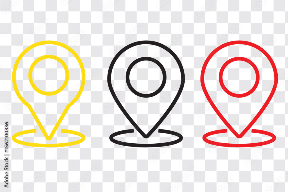Wall mural location icon. map pin icon set. location marker. location pin. map pin icon vector illustration eps