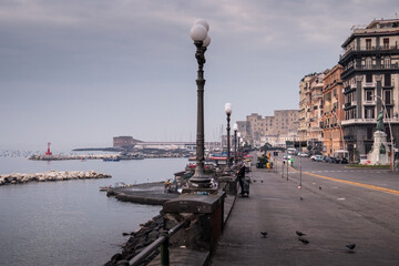 The city of Napoli, southern Italy