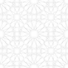 Obraz premium Seamless Islamic Geometric Star Pattern with Interlocking Squares islamic pattern geometric pattern