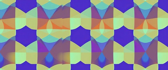 Obraz premium Abstract geometric seamless pattern with repeating shapes, ideal for textile and web design, modern, design