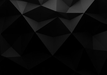 Fototapeta premium 3D Black background geometric curve shape texture abstract illustration backgrounds
