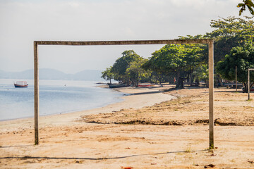 view of moreninha beach in paqueta in rio de janeiro.