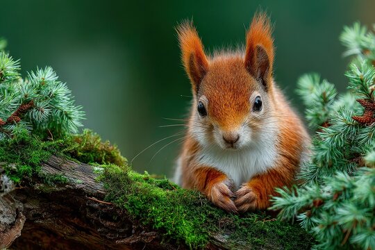 Adorable Red Squirrel Wildlife