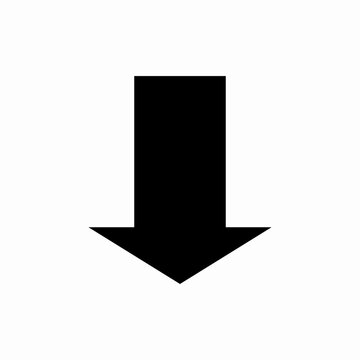 arrow down icon vector sign
