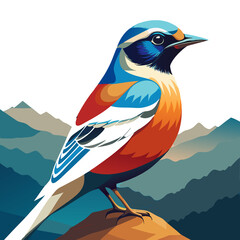 Naklejka premium bird on a branch