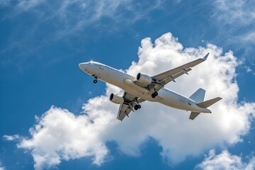 International Airport Airfrance Airlines  landing aircraft on a clear blue sky.