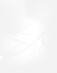 Abstract white and grey background with a dynamic wave shape.