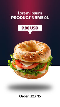 Restaurant Food Promo Animation | Animated Slideshow for 3 Featured Dishesor Products
