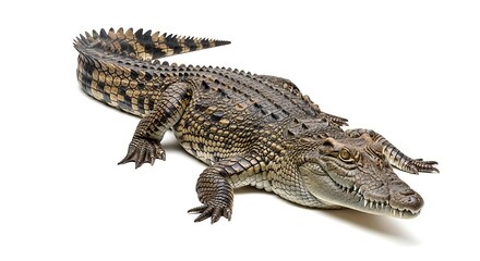 Naklejka premium crocodile isolated on white background