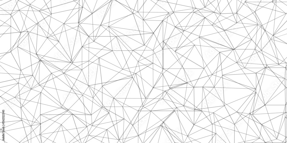 Wall mural abstract of simple gray line triangle pattern geometric background. seamless geometric polygonal rep