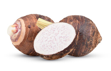 Taro isolated on transparent png (Image from camera)